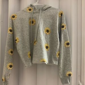 Cropped Sunflower Hoodie